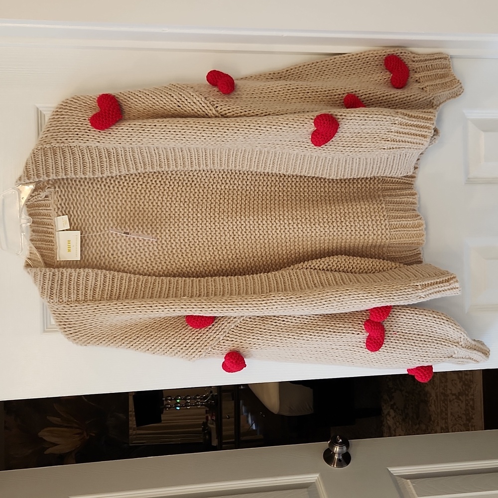 Nwt maeve susannah heart cardigan